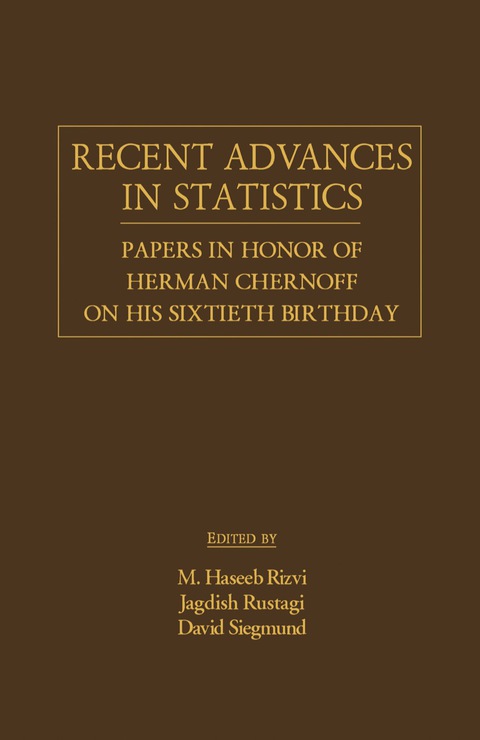 Cover image for book Recent Advances in Statistics