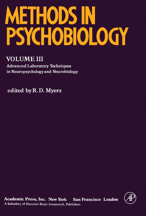 Cover image for book Methods in Psychobiology