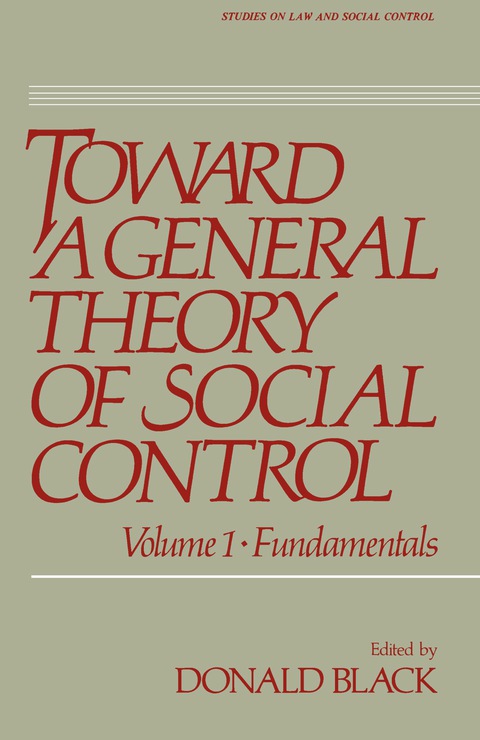 Cover image for book Toward a General Theory of Social Control