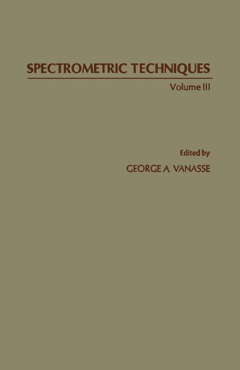 Cover image for book Spectrometric Techniques