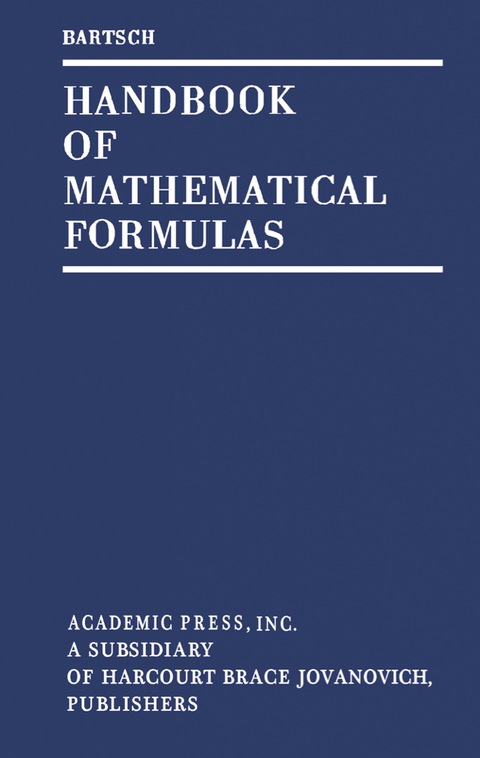 Cover image for book Handbook of Mathematical Formulas