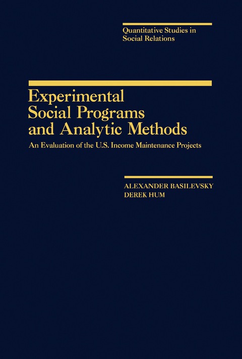 Cover image for book Experimental Social Programs and Analytic Methods