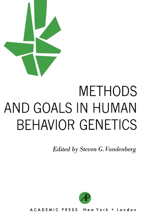 Cover image for book Methods and Goals in Human Behavior Genetics