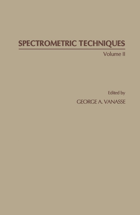 Cover image for book Spectrometric Techniques