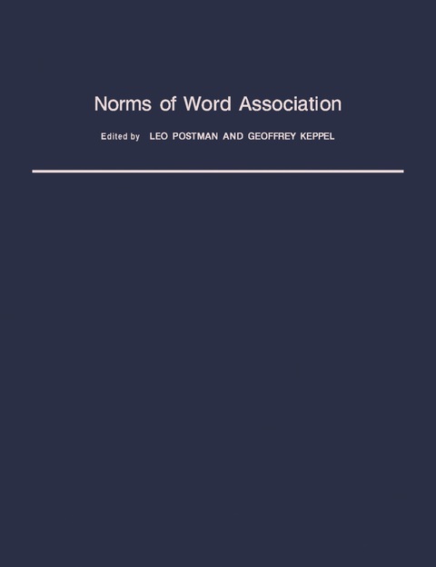 Cover image for book Norms of Word Association