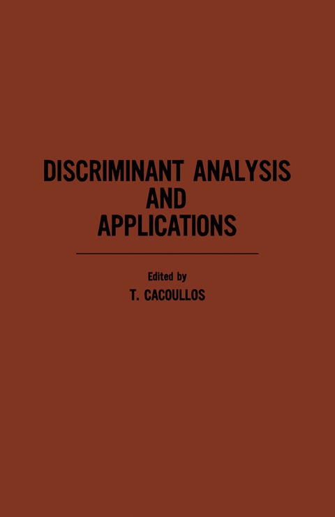 Cover image for book Discriminant Analysis and Applications