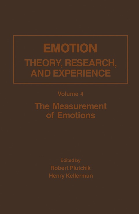 Cover image for book The Measurement of Emotions