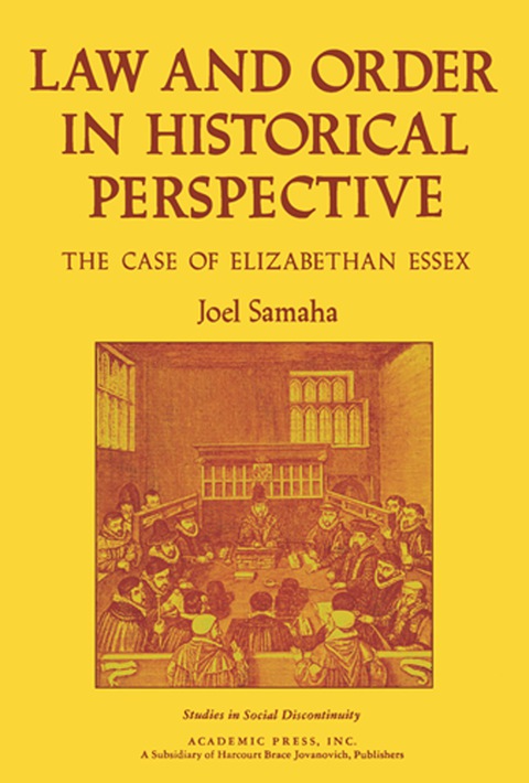 Cover image for book Law and Order in Historical Perspective