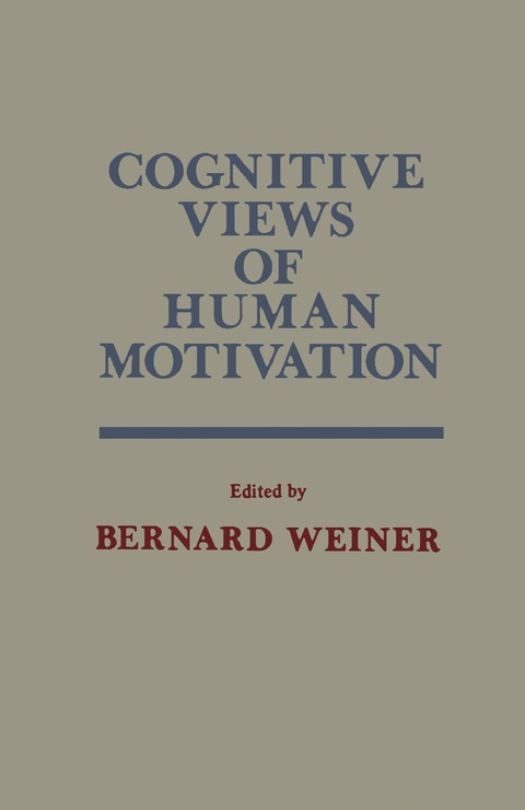 Cover image for book Cognitive Views of Human Motivation