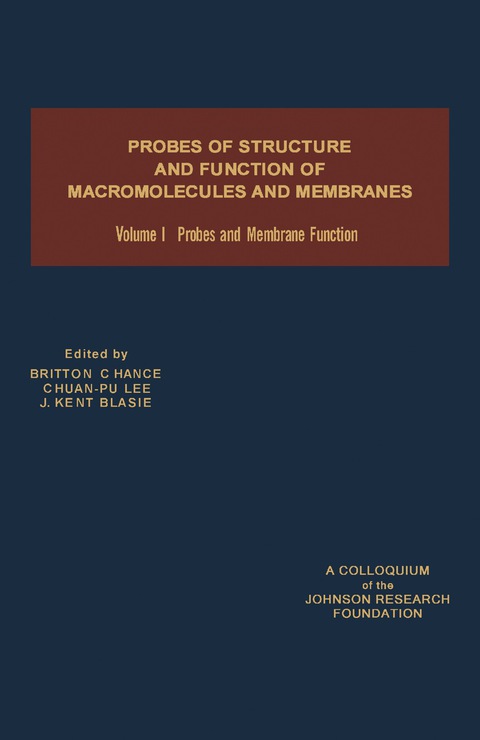 Cover image for book Probes and Membrane Function