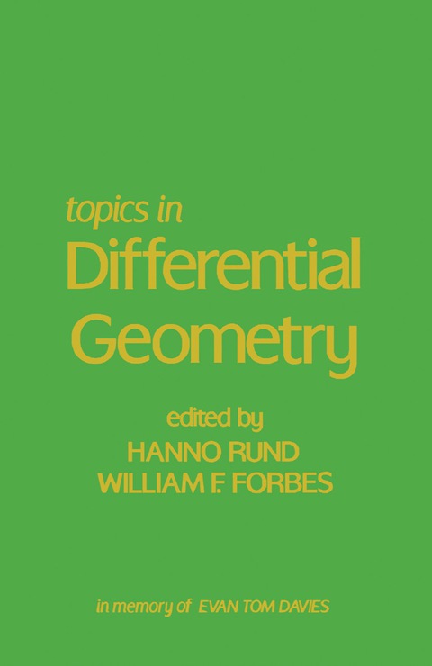 Cover image for book Topics in Differential Geometry