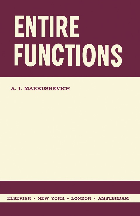 Cover image for book Entire Functions