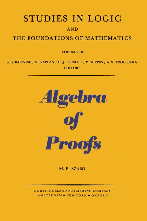 Cover image for book Algebra of Proofs