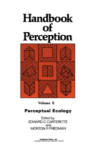 Cover image: Perceptual Ecology 9780121619107
