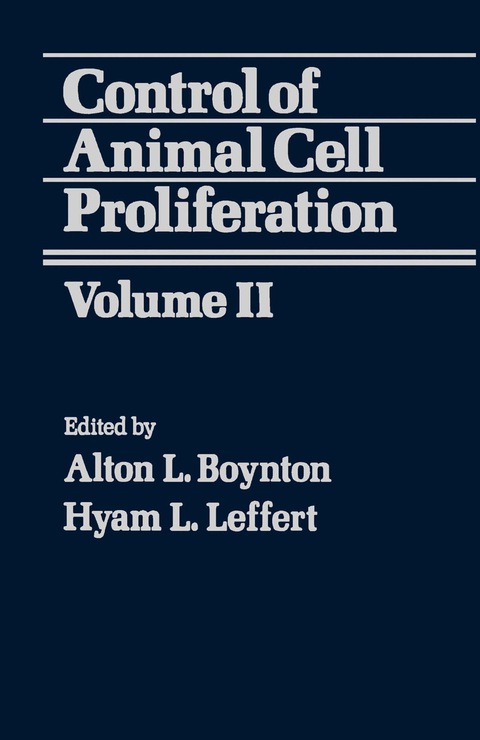 Cover image for book Control of Animal Cell Proliferation