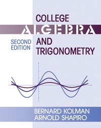 Cover image: College Algebra and Trigonometry 2nd edition 9780124179059