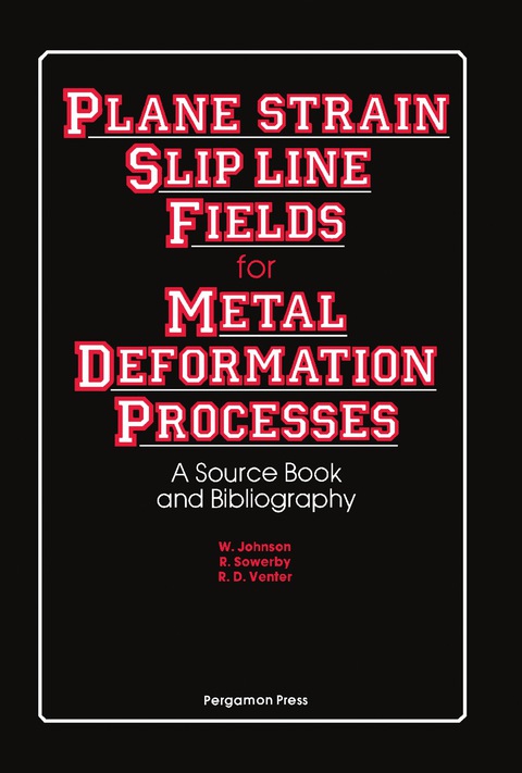 Cover image for book Plane-Strain Slip-Line Fields for Metal-Deformation Processes