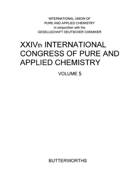 Cover image for book XXIVth International Congress of Pure and Applied Chemistry