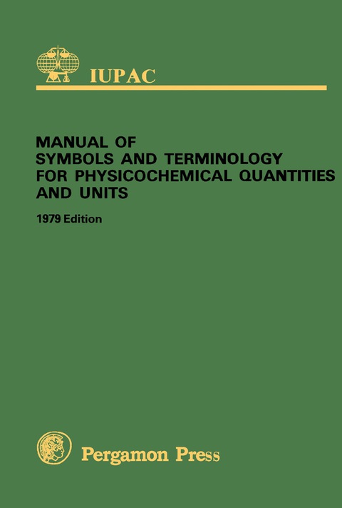 Cover image for book Manual of Symbols and Terminology for Physicochemical Quantities and Units