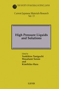 High Pressure Liquids and Solutions - Y. Taniguchi