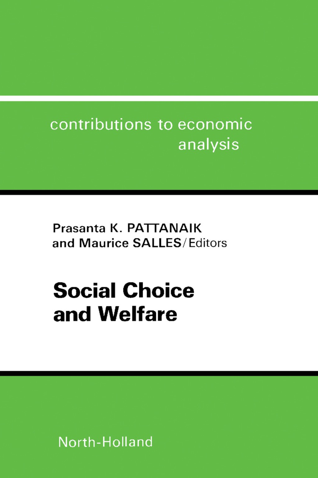 Social Choice and Welfare (eBook) Social Choice and Welfare (eBook)
