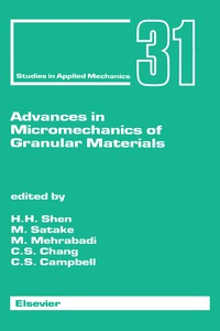 صورة الغلاف: Advances in Micromechanics of Granular Materials 9780444892133