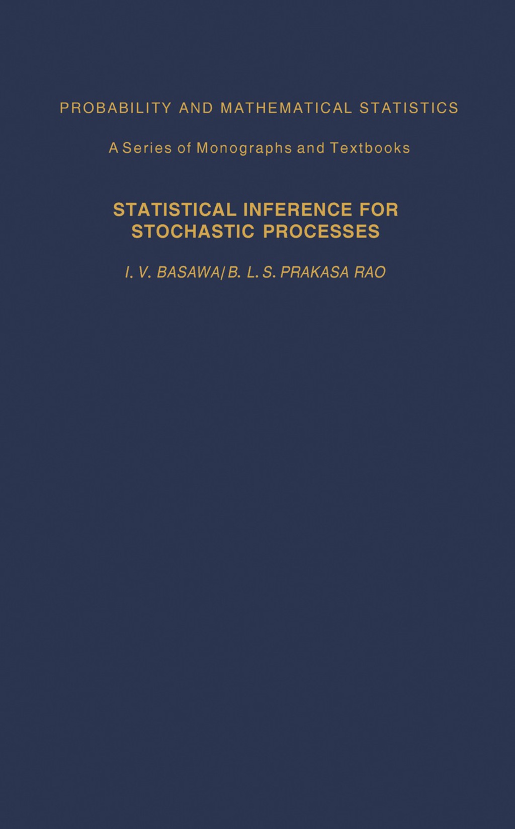 Statistical Inferences for Stochasic Processes (eBook) Statistical Inferences for Stochasic Processes (eBook)