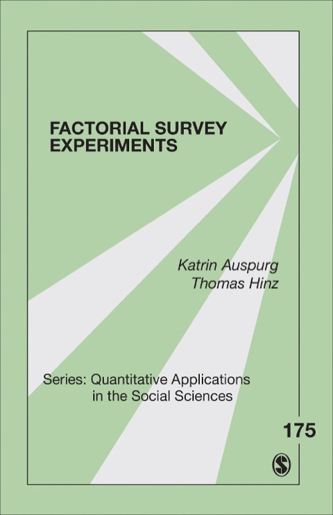 Cover image for book Factorial Survey Experiments