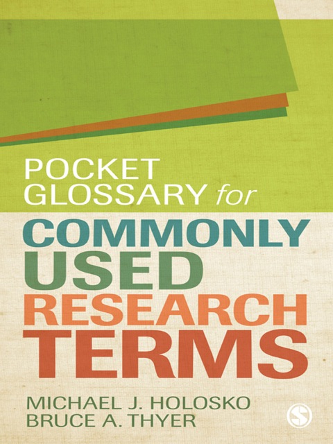 Pocket Glossary for Commonly Used Research Terms 