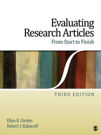 Cover image: Evaluating Research Articles From Start to Finish 3rd edition 9781412974462