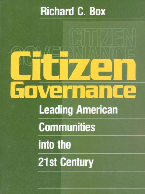 Cover image for book Citizen Governance