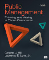 Cover image: Public Management: Thinking and Acting in Three Dimensions 2nd edition 9781483344324