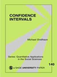 Cover image: Confidence Intervals 1st edition 9780761924999