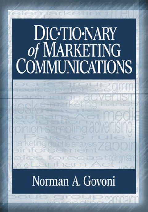 Cover image for book Dictionary of Marketing Communications