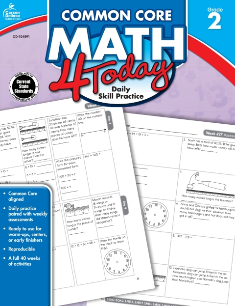 Cover image for book Common Core Math 4 Today, Grade 2