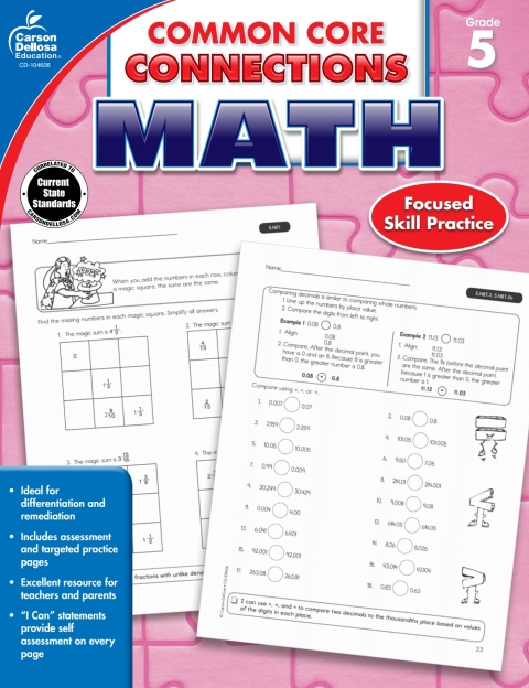 Cover image for book Common Core Connections Math, Grade 5