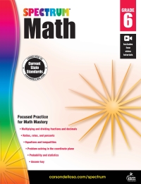 صورة الغلاف: Spectrum Math Workbook, Grade 6 9781483808741