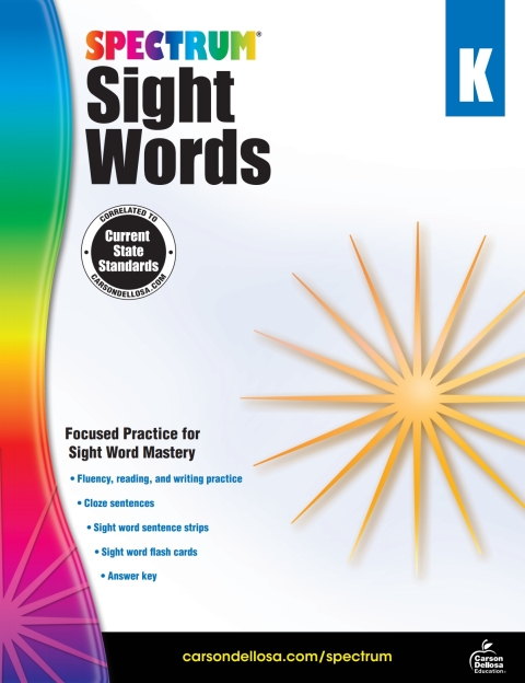 Cover image for book Spectrum Sight Words, Grade K