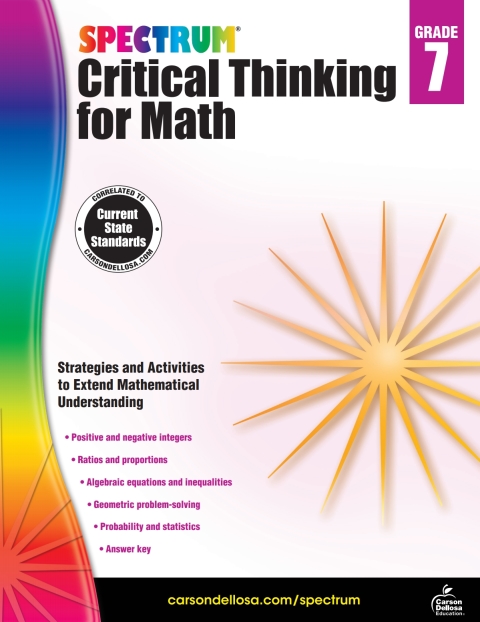 Cover image for book Spectrum Critical Thinking for Math, Grade 7