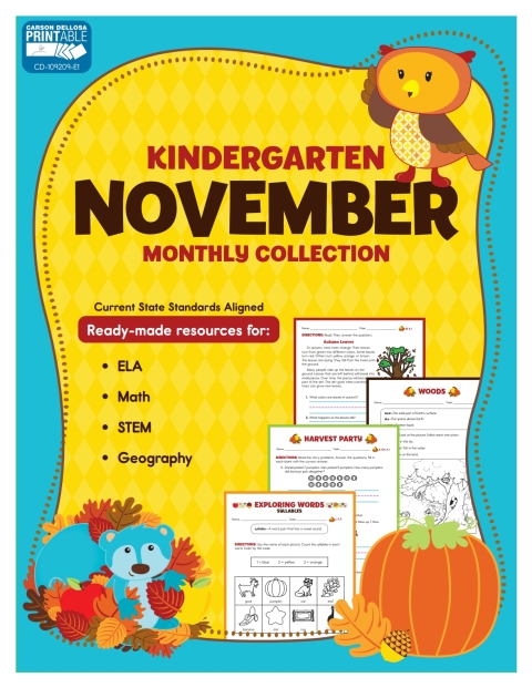 Cover image for book November Monthly Collection, Grade K
