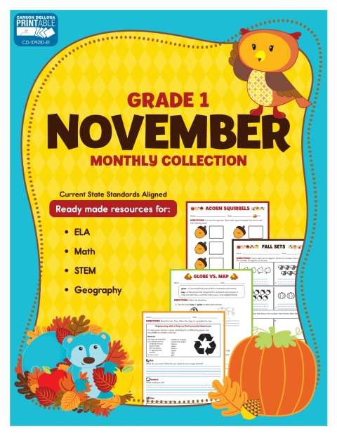 Cover image for book November Monthly Collection, Grade 1