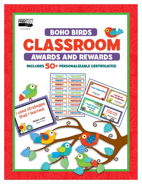 Cover image for book Boho Birds Classroom Awards and Rewards