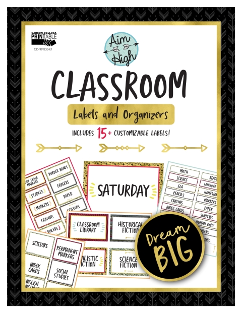 Cover image for book Aim High Classroom Labels and Organizers