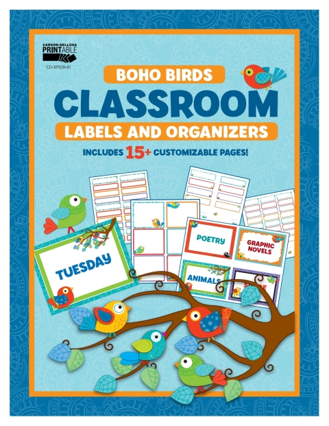 Cover image for book Boho Birds Classroom Labels and Organizers