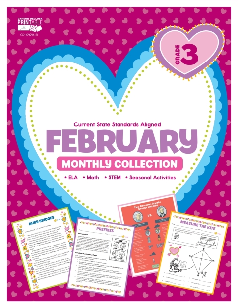 Cover image for book February Monthly Collection, Grade 3