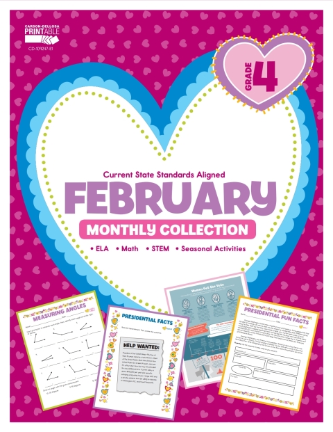 Cover image for book February Monthly Collection, Grade 4