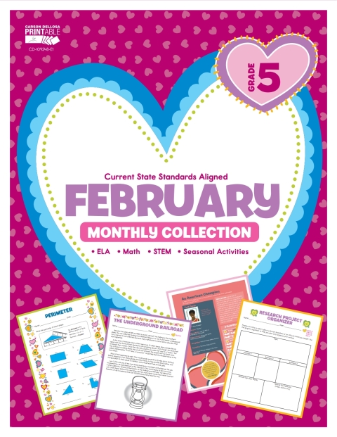 Cover image for book February Monthly Collection, Grade 5