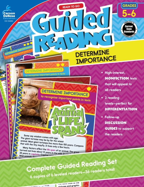 Cover image for book Ready to Go Guided Reading: Determine Importance, Grades 5 - 6