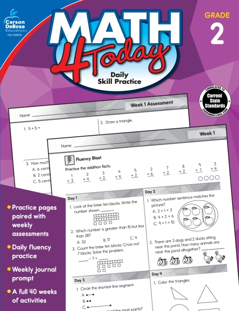 Cover image for book Math 4 Today, Grade 2