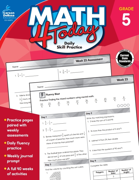 Cover image for book Math 4 Today, Grade 5